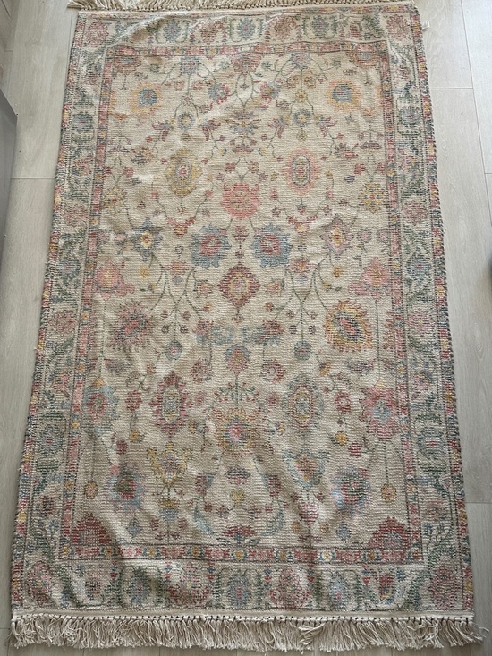 Other - Cream Coloured Floral Area Rug